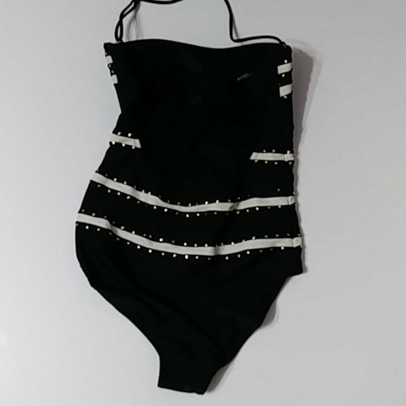 Jessica Black/white 1-piece swimsuit Sz not label - Picture 3 of 6